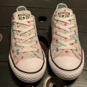 Girls CONVERSE Chuck Taylor ALL STAR Circle Print OX Sneakers